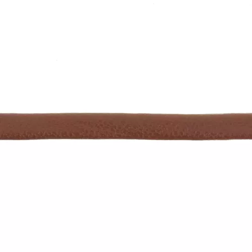 Cordón cuero reconstituido plano doble 3 mm Brown x1m