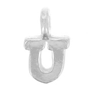 Charm letra del alfabeto 8 mm con anillo cerrado - U - Plata 925 x1|raw }}
