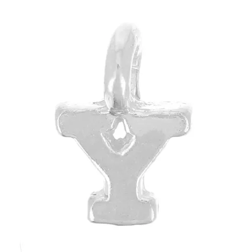 Breloque lettre alphabet 8 mm avec anneau fermé - Y - Plata Ley 925 x1