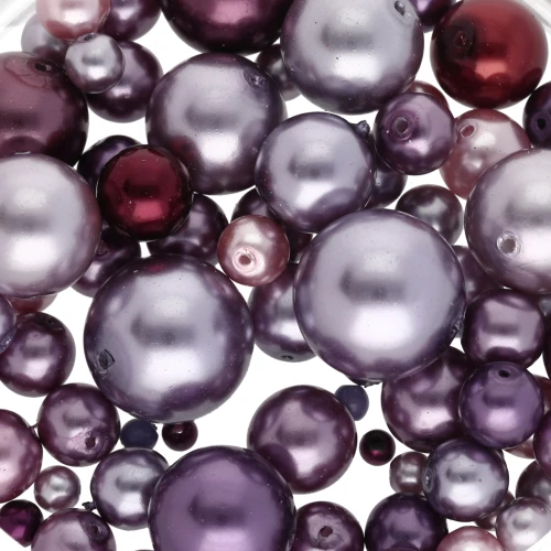 Surtido de cuentas de Bohemia Morado/Malva x50g