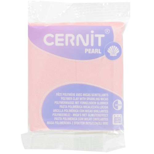 Pasta arcilla polimérica Cernit Pearl - Rosa 56gr (n°475)