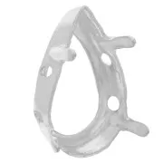 Engaste PureCrystal 4320 pera 14x10 mm plateado