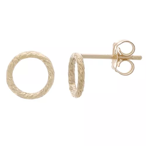 Pendientes huecos de 7 mm con Gold filled x2