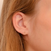 Pendientes huecos de 7 mm con Gold filled x2