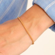 Pulsera de palmeras de 2,8 mm - Gold filled x15.5 cm