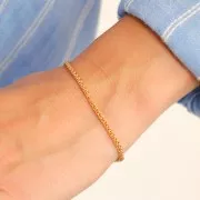 Pulsera de palmeras de 2,8 mm - Gold filled x15.5 cm