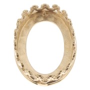Engaste de garras ovaladas - decoración de corona - para cabujón 14x10 mm - Dorado con oro fino x1|raw }}