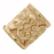 Cuenta de tubo recta trabajada 6x4,5 mm - Dorada 3 micras x1|raw }}