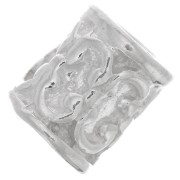 Cuenta de tubo recto trabajado 6x4,5 mm - Plata 925 x1