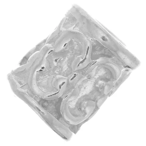 Cuenta de tubo recto trabajado 6x4,5 mm - Plata 925 x1