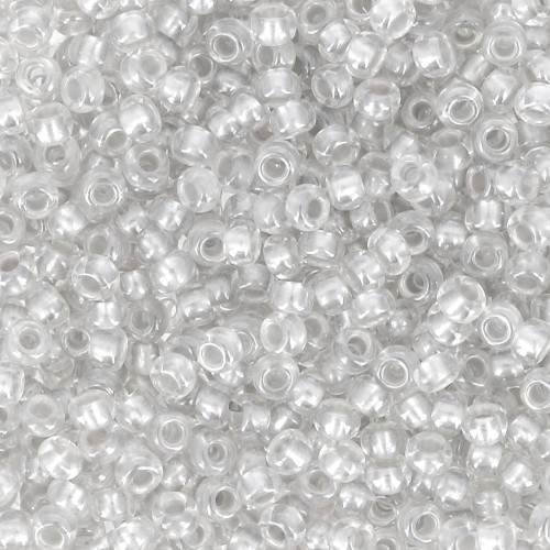 Cuentas de Rocalla Preciosa 11/0 2 mm - Pearl Pastel Lining - Gris x 20 g