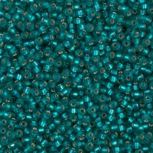 Rocalla Miyuki 11/0 2425F - Mat Silver Lined Teal x8g