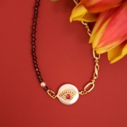 Entrepieza de perla de agua dulce redonda y estrella de mar de 12 mm - Oro x1