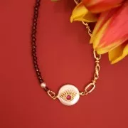 Entrepieza de perla de agua dulce redonda y estrella de mar de 12 mm - Oro x1