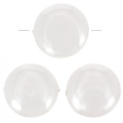 Perla de nácar - Disco redondo - 14 mm - Blanco nacarado x1