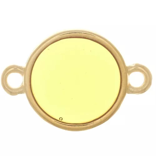 Entrepieza redondo de resina epoxi 11mm Dorado - amarillo x1