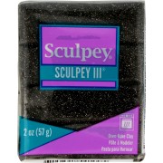 Pasta Sculpey III 57 gr Black Glitter (n°541)