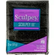 Pasta Sculpey III 57 gr Black Glitter (n°541)
