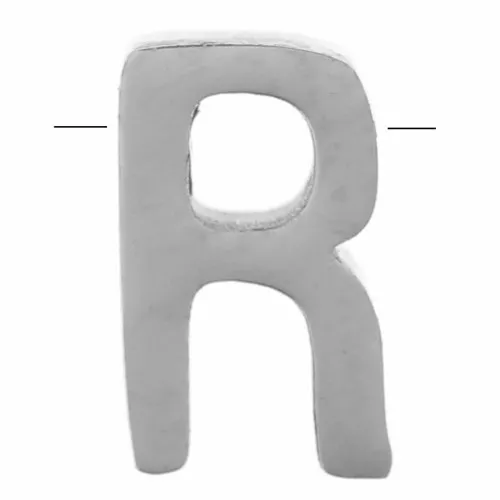 Cuenta letra alfabética 8x5 mm - R - Acero inoxidable 304 x1