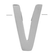 Cuenta letra alfabética 8x5 mm - V - Acero inoxidable 304 x1