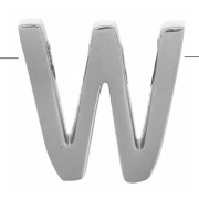 Cuenta letra alfabética 8x8 mm - W - Acero inoxidable 304 x1|raw }}