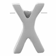 Cuenta letra alfabética 8x5 mm - X - Acero inoxidable 304 x1|raw }}