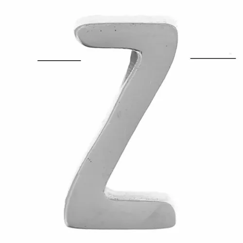 Cuenta letra alfabética 8x4 mm - Z - Acero inoxidable 304 x1
