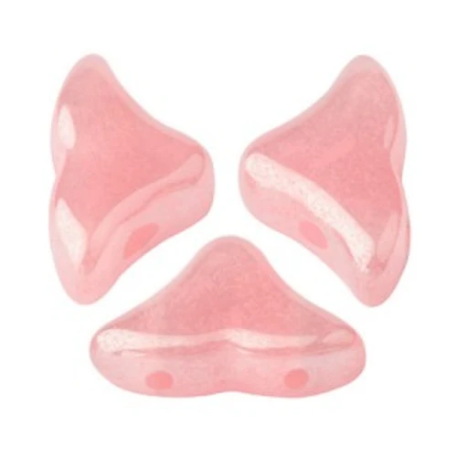 Helios® glass beads by Puca® 6x10 mm - Rose Opal Luster x10g