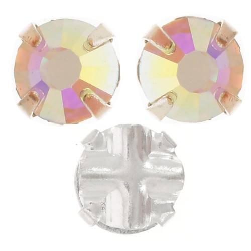 Strass para coser 4 mm Crystal AB x10