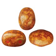 Cuentas de vidrio Samos® por Puca® 7x5 mm Opaque Hyacinth Bronze x10g