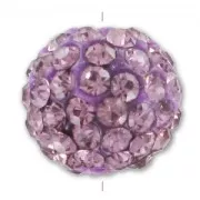 Redonda plastilina strass coreano 10 mm Light Amethyst x1