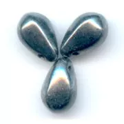 Gotas 6x9 mm Jet Hématite x25