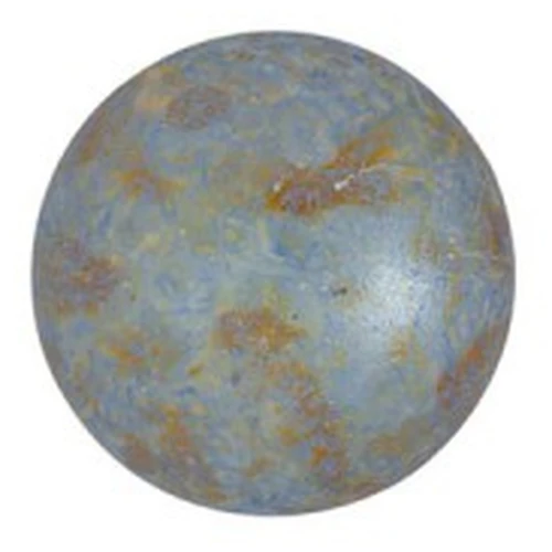 Cabuchón redondo de cristal by Puca® 14 mm - Opaque Green Turquoise Spotted x1