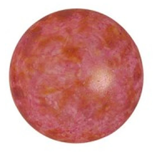 Cabuchón redondo de cristal by Puca® 14 mm - Opaque Rose Spotted x1