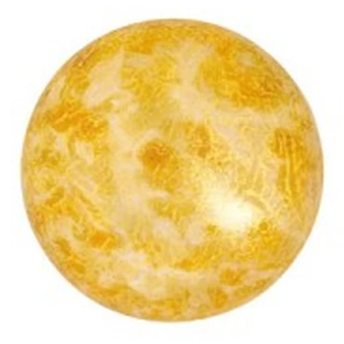Cabuchón redondo de cristal by Puca® 14 mm - Opaque Beige Spotted x1