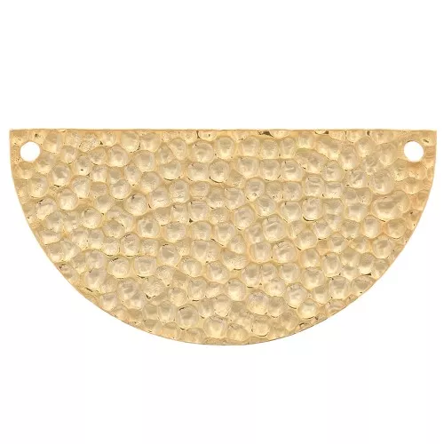Colgante de media luna martillada 15x30 mm - Dorado con oro fino x1