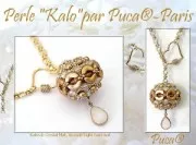 Kalos® by Puca® 4x3 mm - Oro blanco opaco salpicado x10g