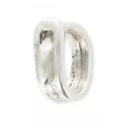 Cuenta pasante bucle de cinturón 13x6 mm plateado antiguo x1