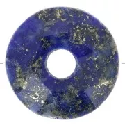 Cuenta donuts facetada 12 mm piedra gema - Lapis lazuli x1