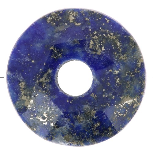 Cuenta donuts facetada 12 mm piedra gema - Lapis lazuli x1