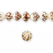 Tupis aplanadas nueces de Betel 6x8 mm Natural x 10