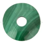 Cuenta donuts facetada 12 mm piedra gema - Malachite x1