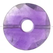 Cuenta donuts facetada 12 mm piedra gema - Amethyste x1