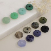 Cuenta donuts facetada 12 mm piedra gema - Amethyste x1