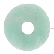 Cuenta donuts facetada 12 mm piedra gema - Amazonite x1