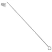 Alfiler anilla con capuchón 65 mm plateado x1