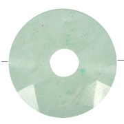 Cuenta donuts facetada 12 mm piedra gema - Aventurine x1