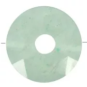 Cuenta donuts facetada 12 mm piedra gema - Aventurine x1