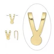 Enganches colgantes para pegar 8 mm dorado x5