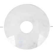 Cuenta donuts facetada 12 mm piedra gema - Pierre de lune x1